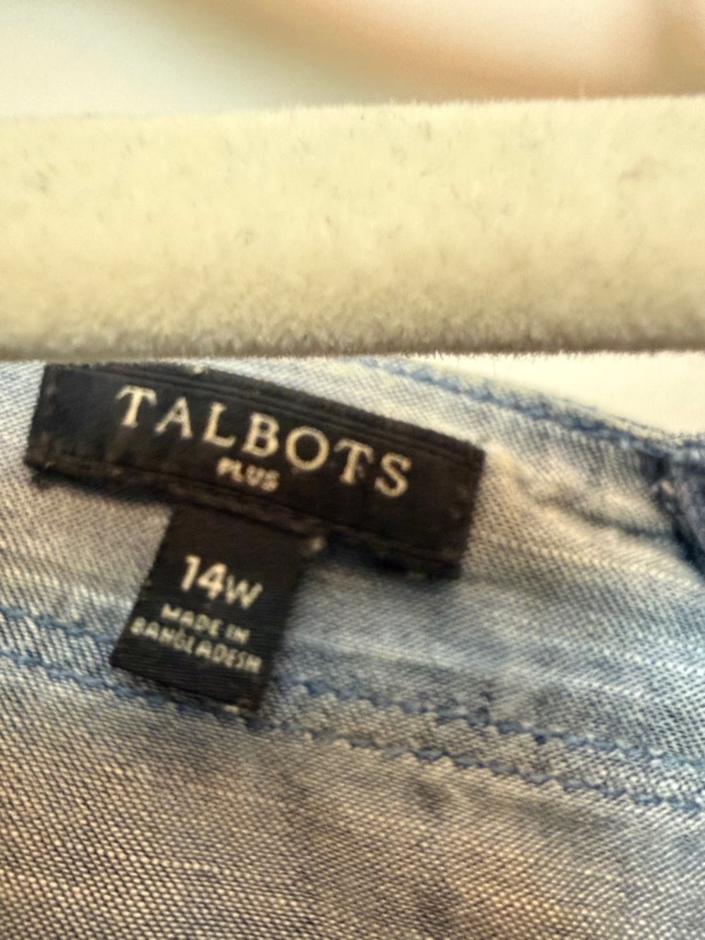 Talbots Chambray Midi Dress in Light Blue - Picture 2 of 2